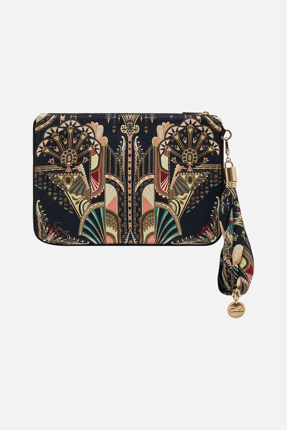 CAMILLA Scarf Clutch in They Called Her Nefertari print