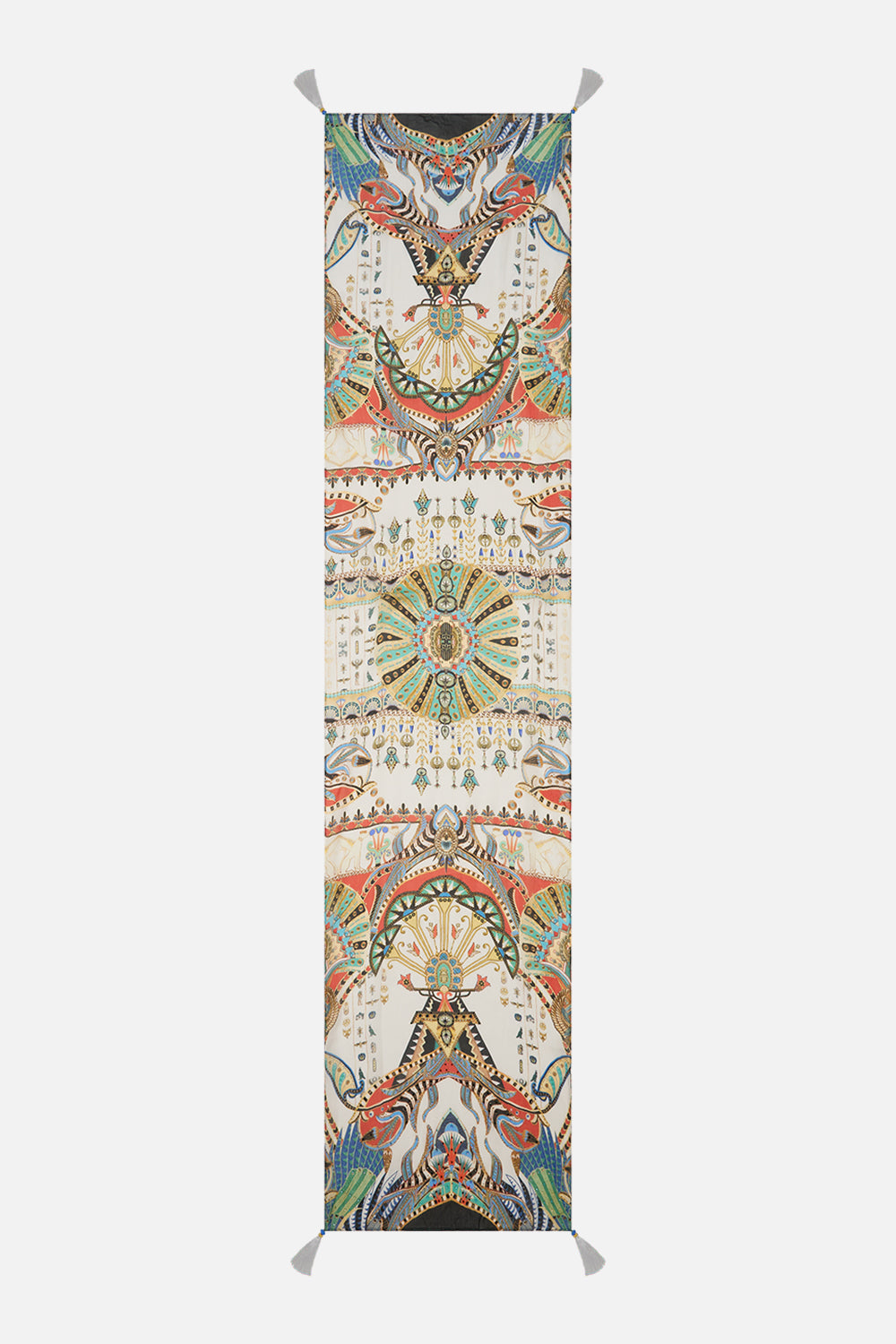 CAMILLA Long Scarf in Valley Of The Queens print.