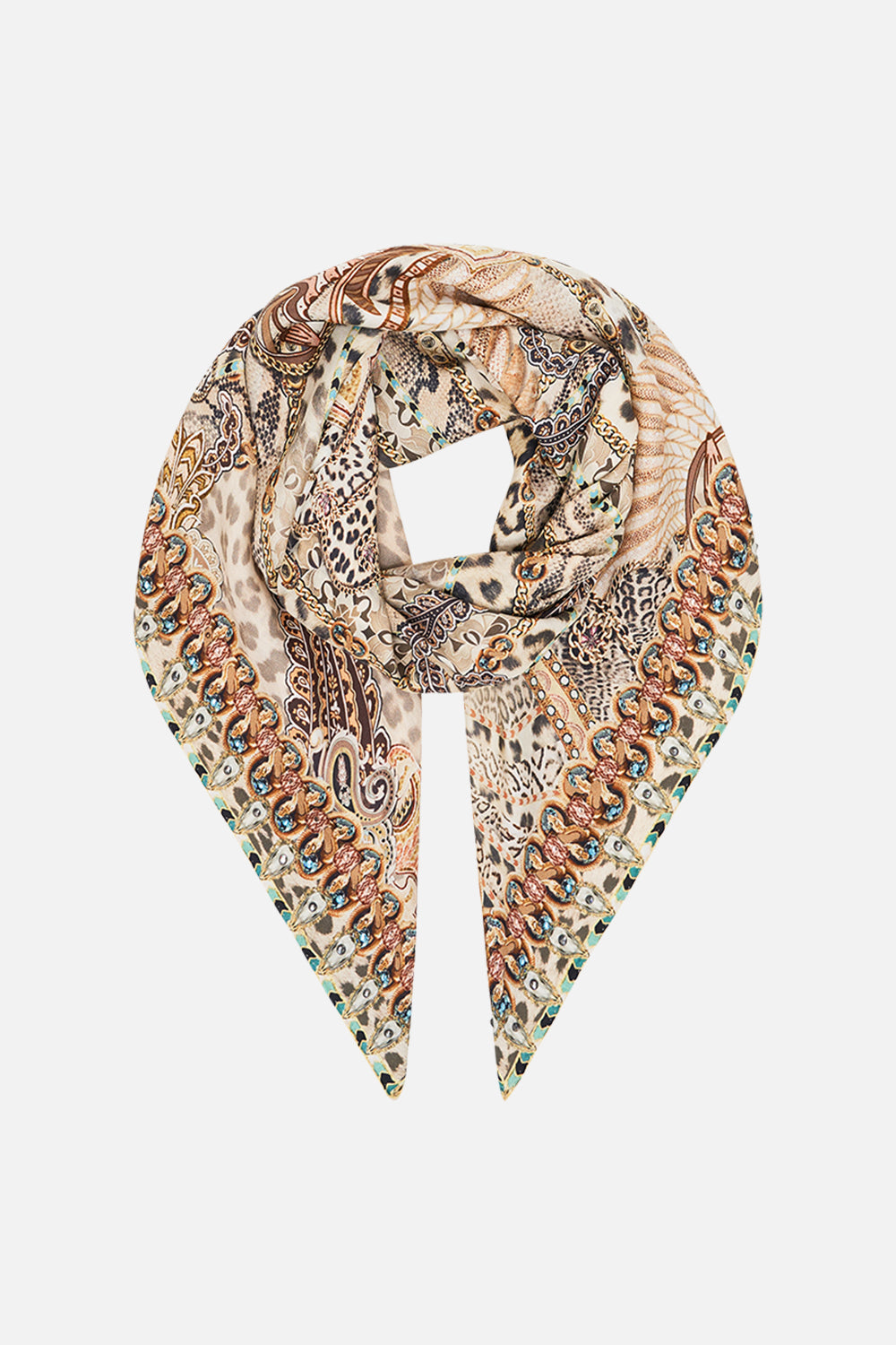 CAMILLA Large Square Scarf The Throne Room print