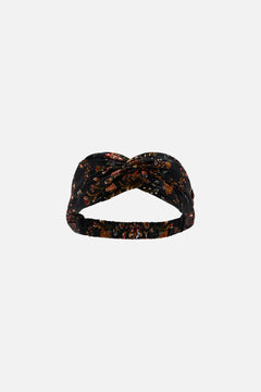 CAMILLA Woven Twist Headband Loom to Tomb print