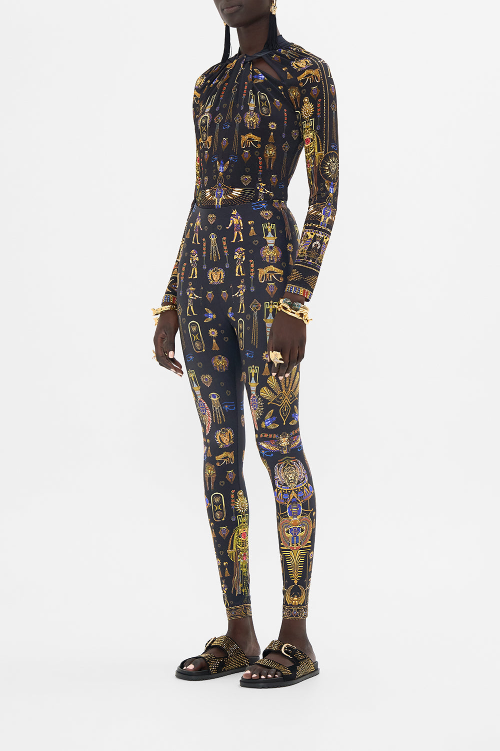 CAMILLA Lustre Printed Leggings in Cartouche Kingdom print. 