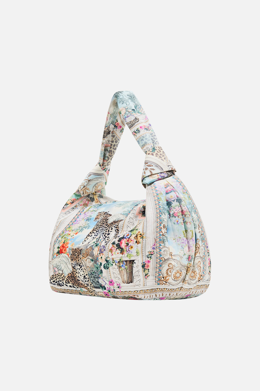 CAMILLA Floral Slouch Shoulder Bag in We Always Have Alexandria Print. 