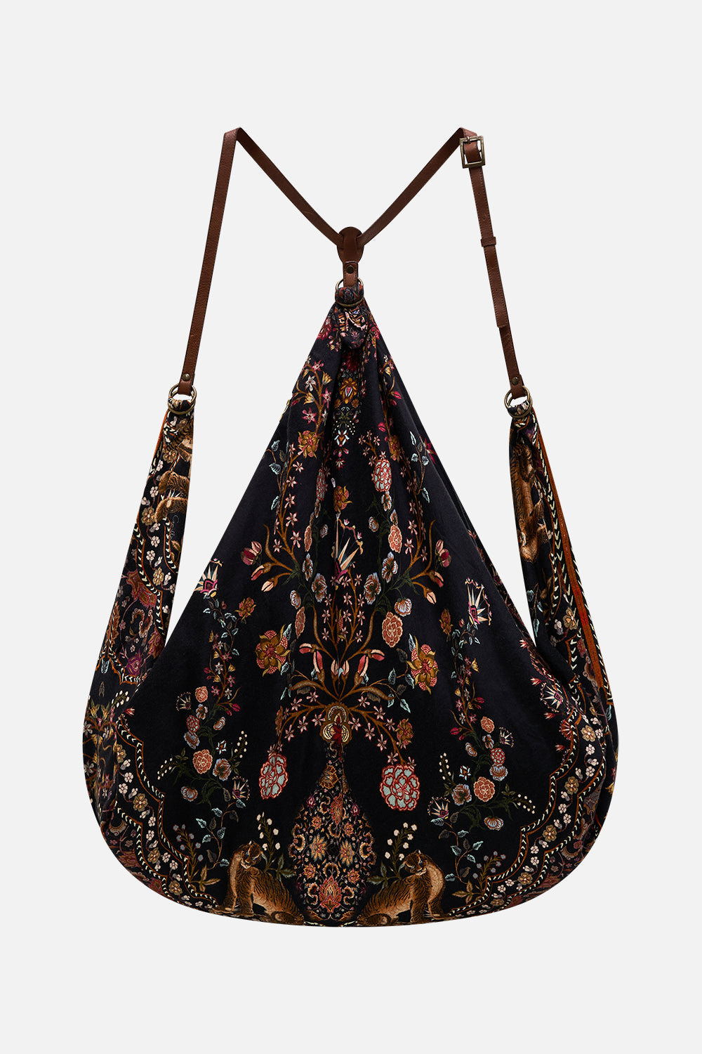 CAMILLA Drawstring Back Pack in Loom to Tomb print