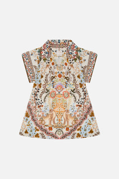 Milla By Milla By CAMILLA Kids Mini Shirt Dress 4-10 in Honour of Heirlooms print
