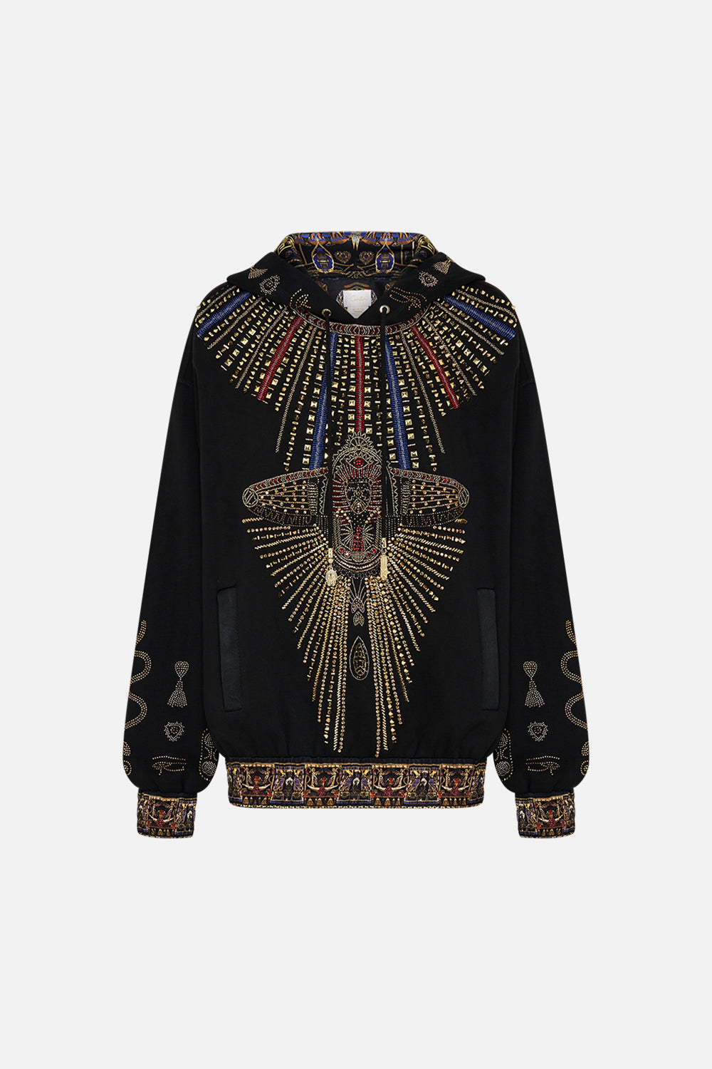 The CAMILLA SLEEVELESS KNIT TANK TOP CARTOUCHE KINGDOM in our CARTOUCHE KINGDOM print.