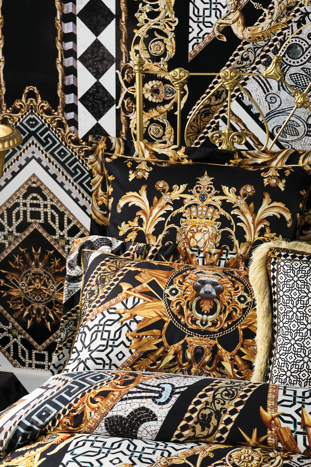 Product view of VILLA CAMILLAhome printed european sham in Duomo Dynasty print