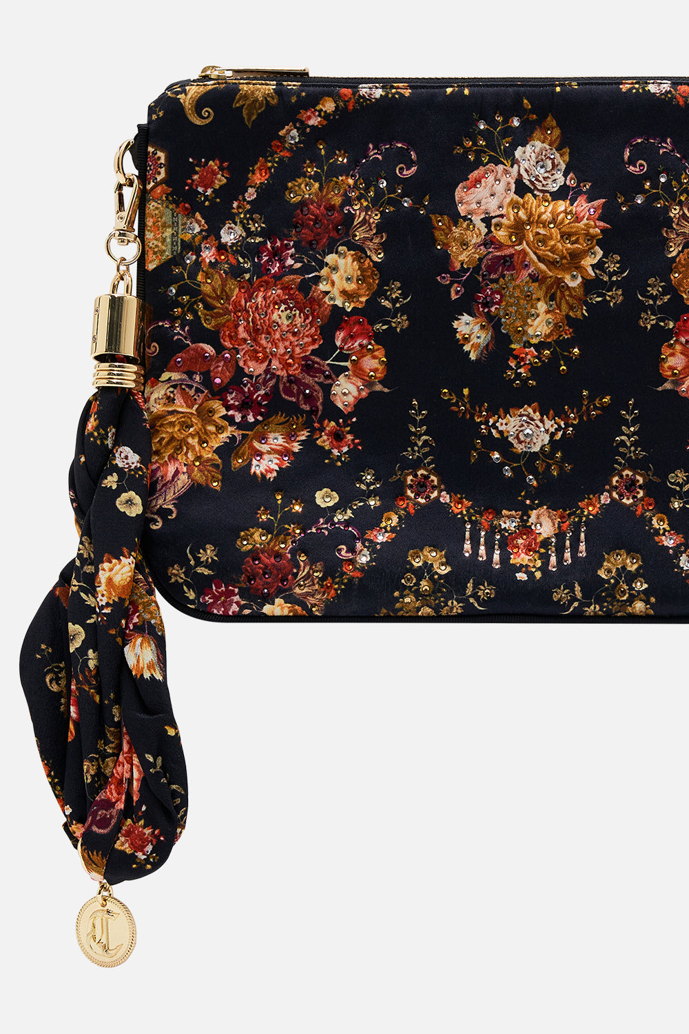 CAMILLA Floral Scarf Clutch in Stitched in Time print
