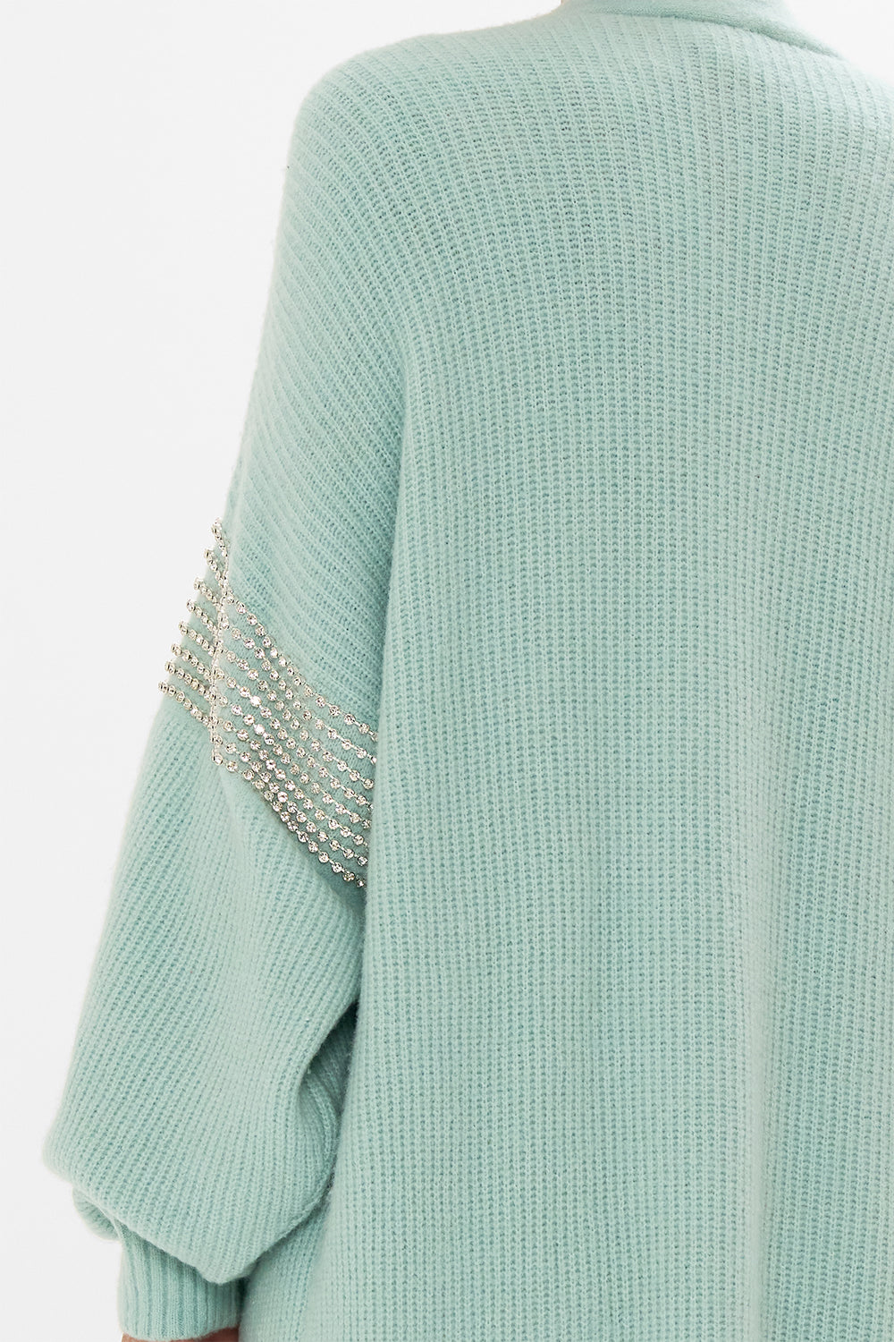 CAMILLA blue cocoon knit layer in Dreaming In Dutch print.