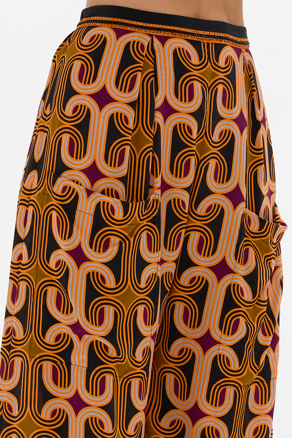 CAMILLA Black Wide Leg Trouser with Front Pockets in One Night in De Wallen