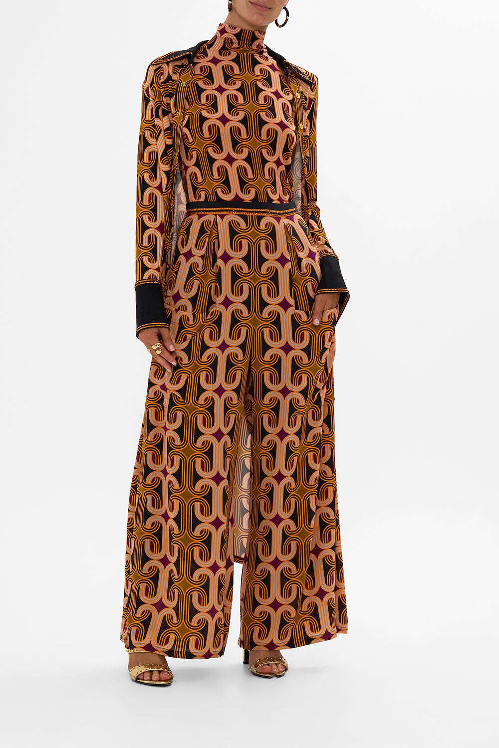 CAMILLA Black Wide Leg Trouser with Front Pockets in One Night in De Wallen