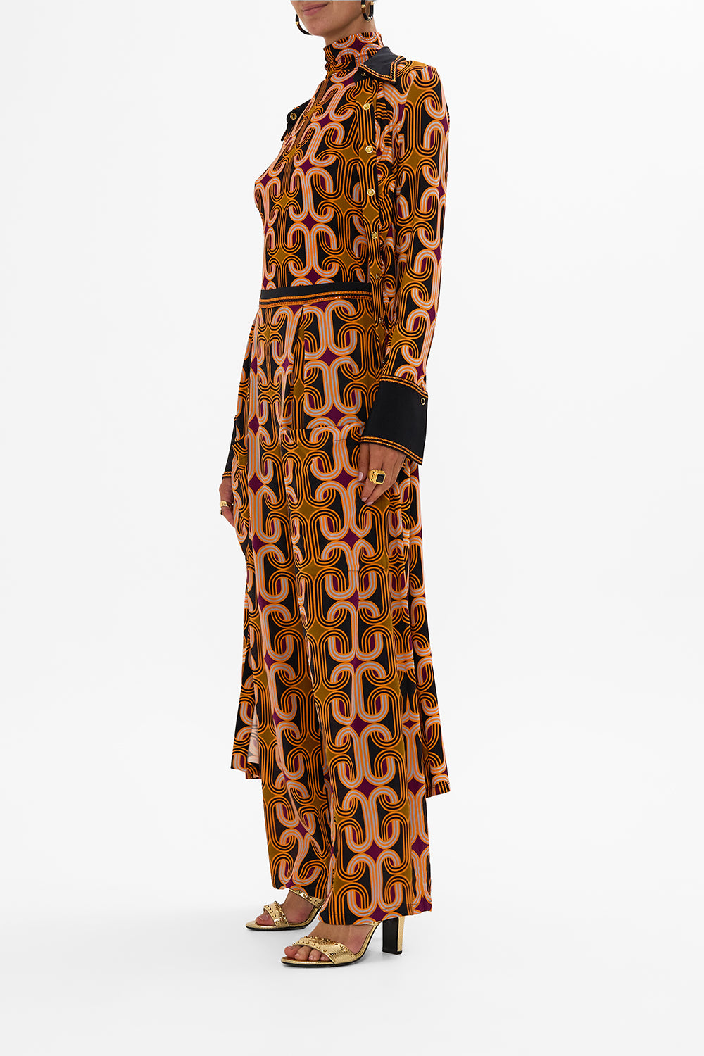 CAMILLA Black Wide Leg Trouser with Front Pockets in One Night in De Wallen