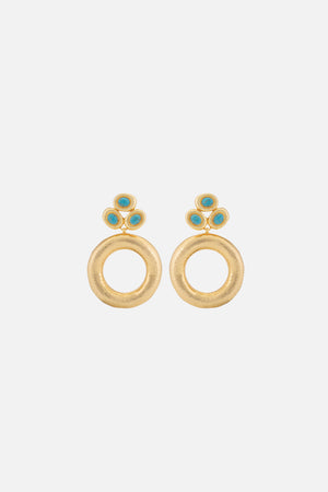 CAMILLA jewellery gold turquoise earrings 