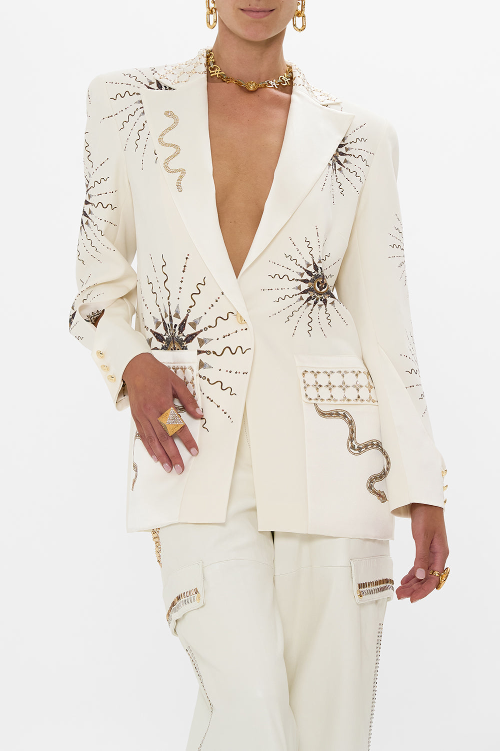 JACKET WITH SLEEVE CUT OUT DETAIL GODDESS ENERGY
