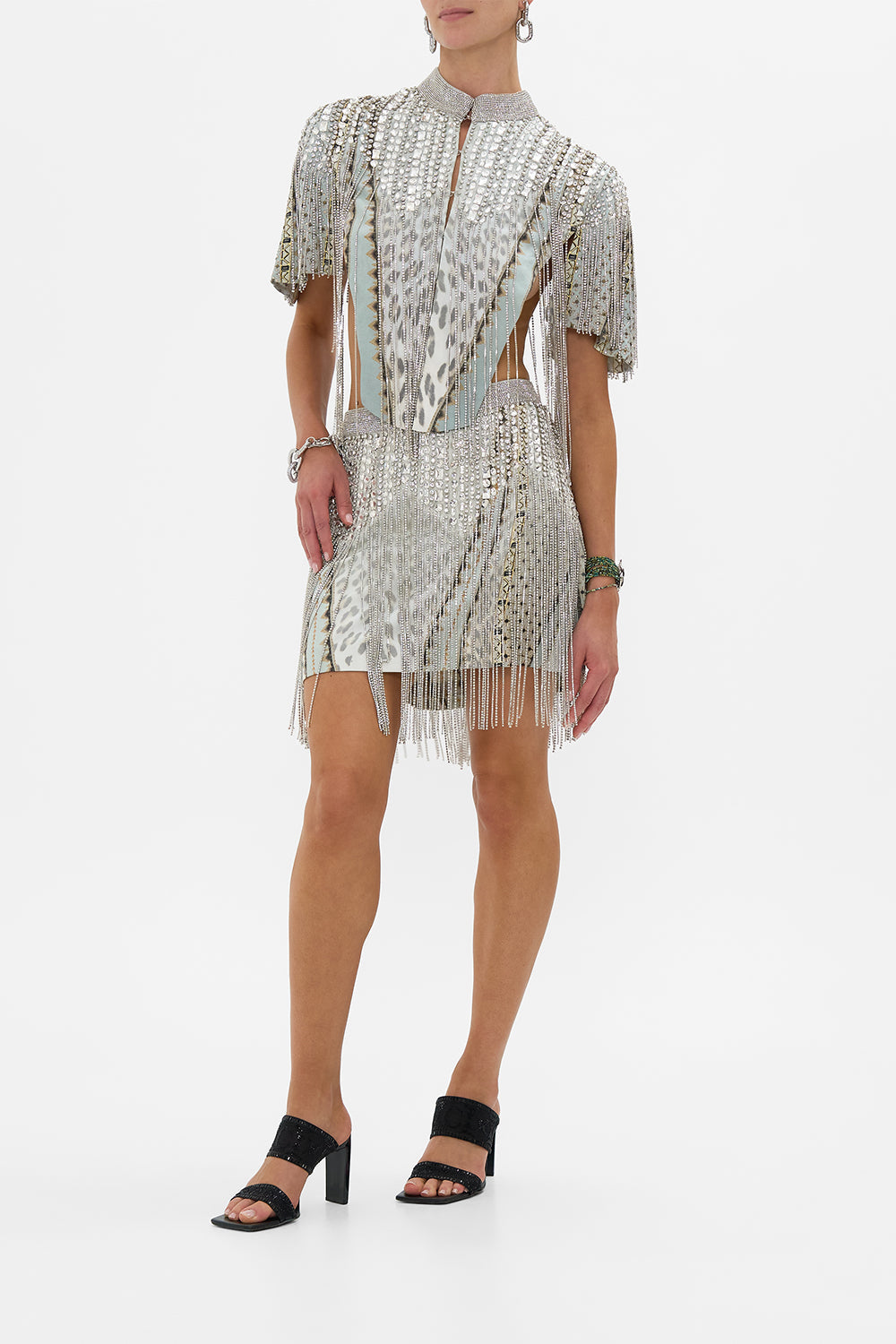 The CAMILLA HALTER TIE BACK TOP TOTALLY OZMOPOLITAN in our  print.