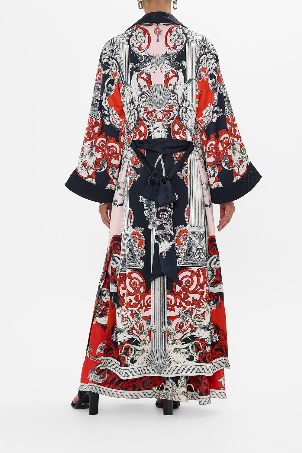 LONG ROBE WITH FLARED SLEEVE MARK OF MEDUSA