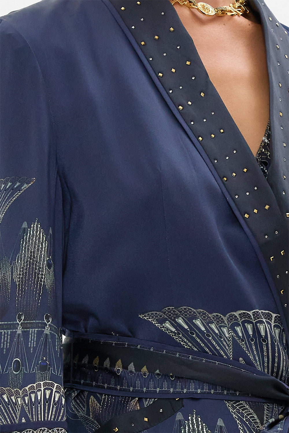 ROLL COLLAR PAJAMA JACKET THE EGYPT EFFECT