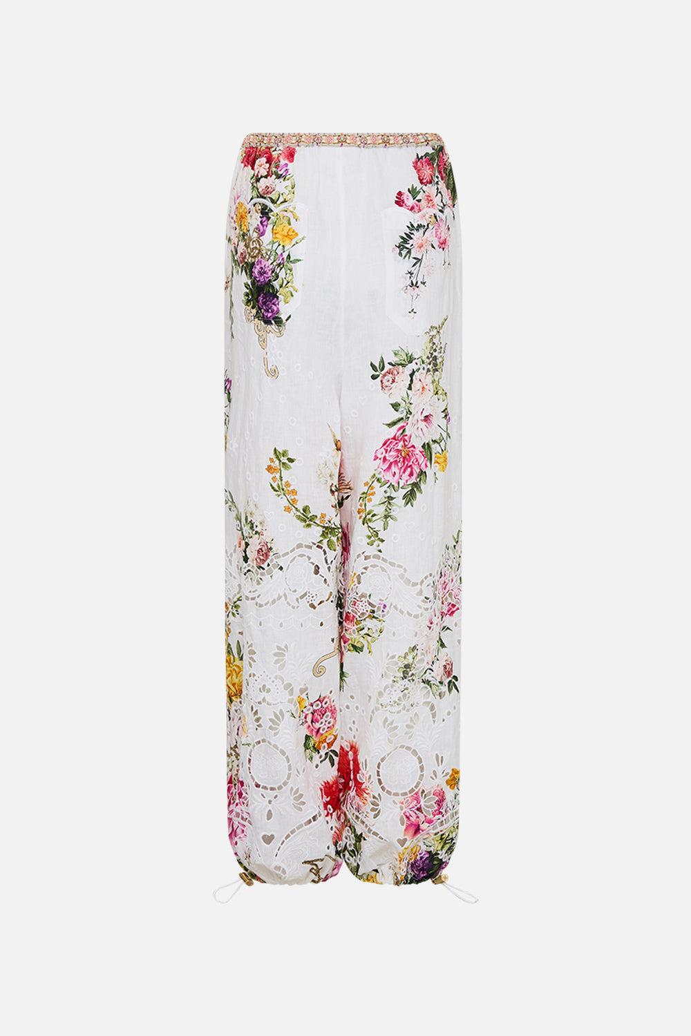 CAMILLA Parachute pant in Egyptian rose print.