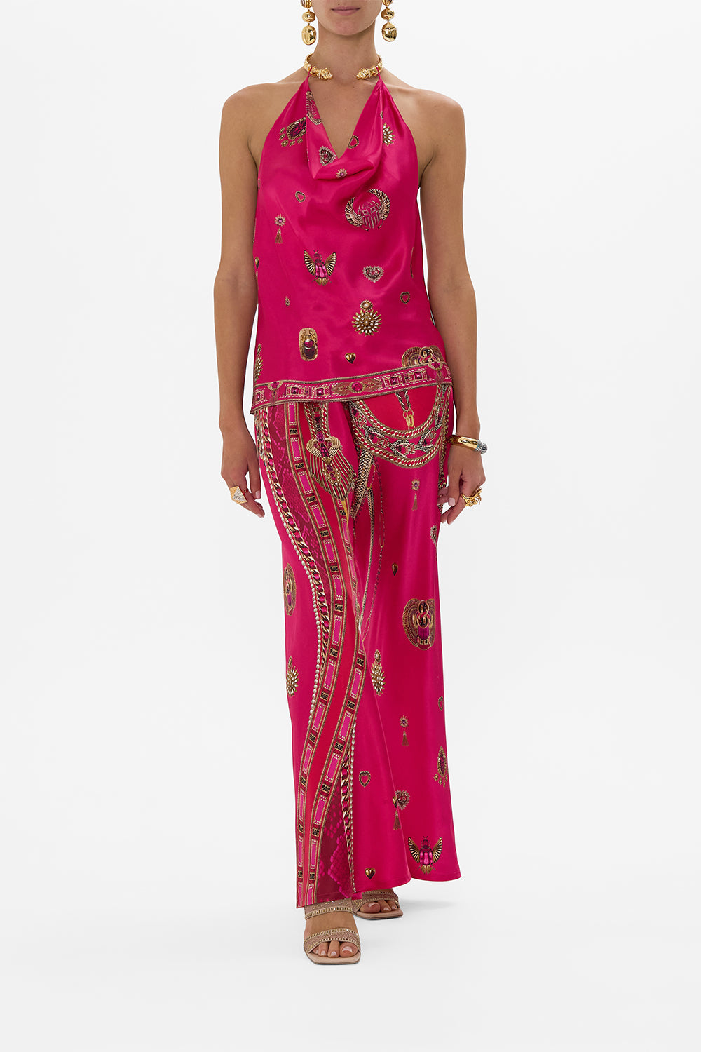 DRAPED TOP WITH HARDWARE KISSED BY A COBRA