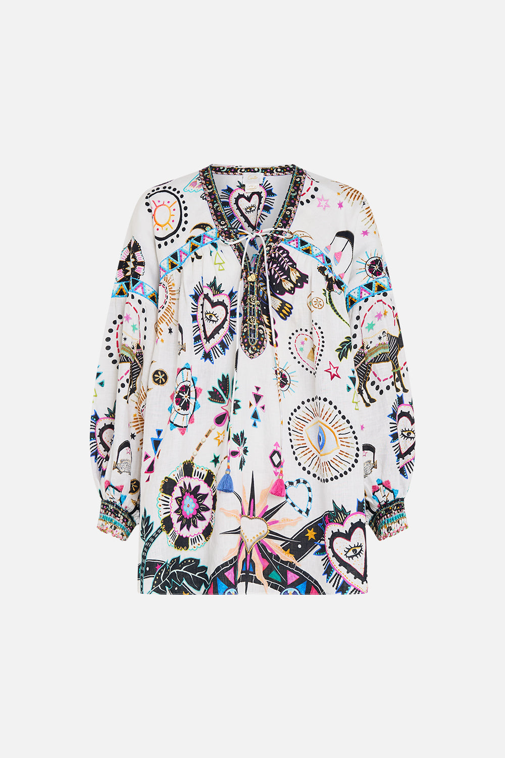 BLOUSON BLOUSE WITH NECK TIE NUBIAN WONDERLAND