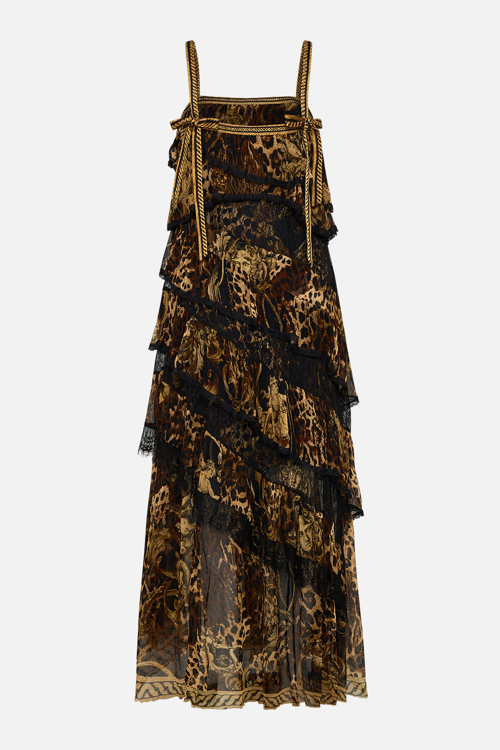 The CAMILLA SCOOP BACK HEM DRESS LUXORLAND LADY in our  print.