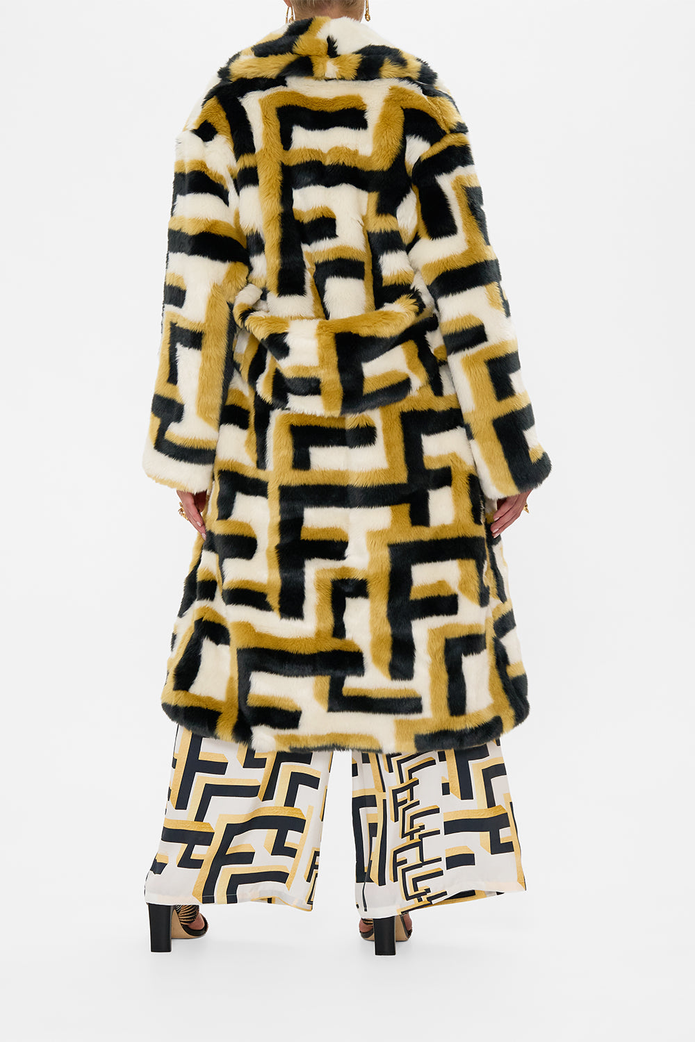 LONG TEDDY COAT - MONOGRAM TEMPLES OF DENDARA