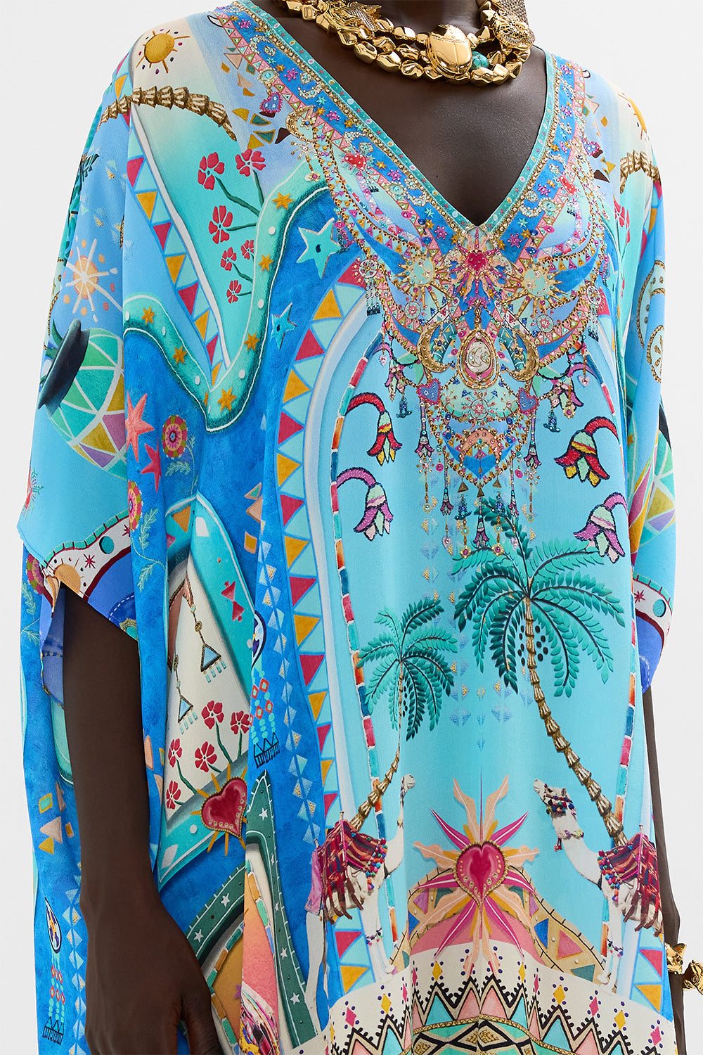 RECTANGULAR V NECK KAFTAN A PAINTED VILLAGE