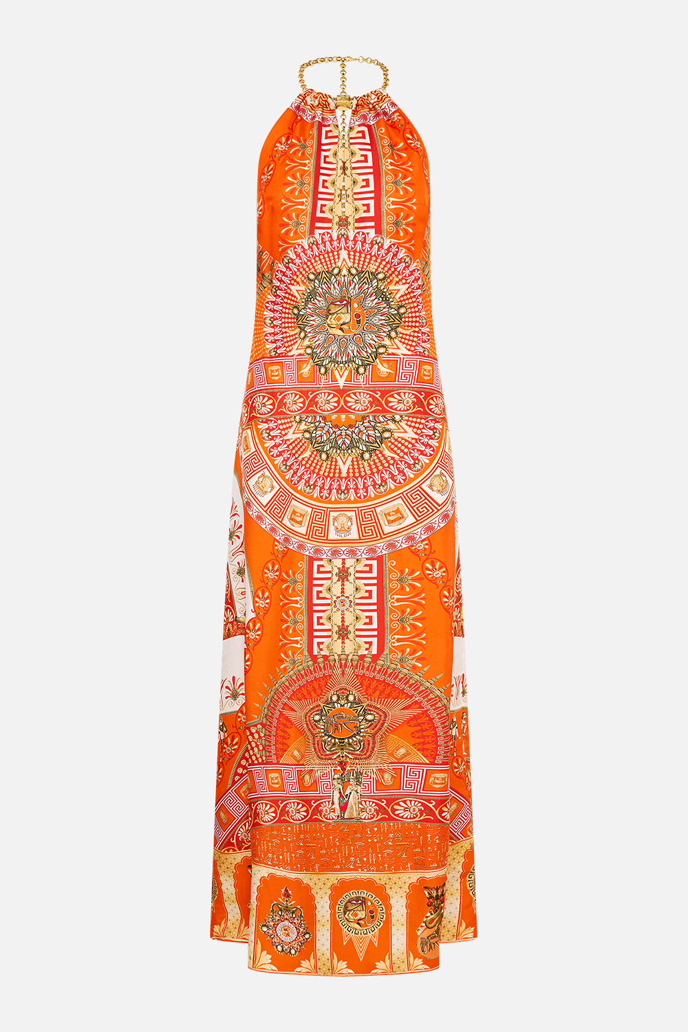 LOW BACK LONG DRESS WITH NECK HARDWARE THE OBELISK GATE