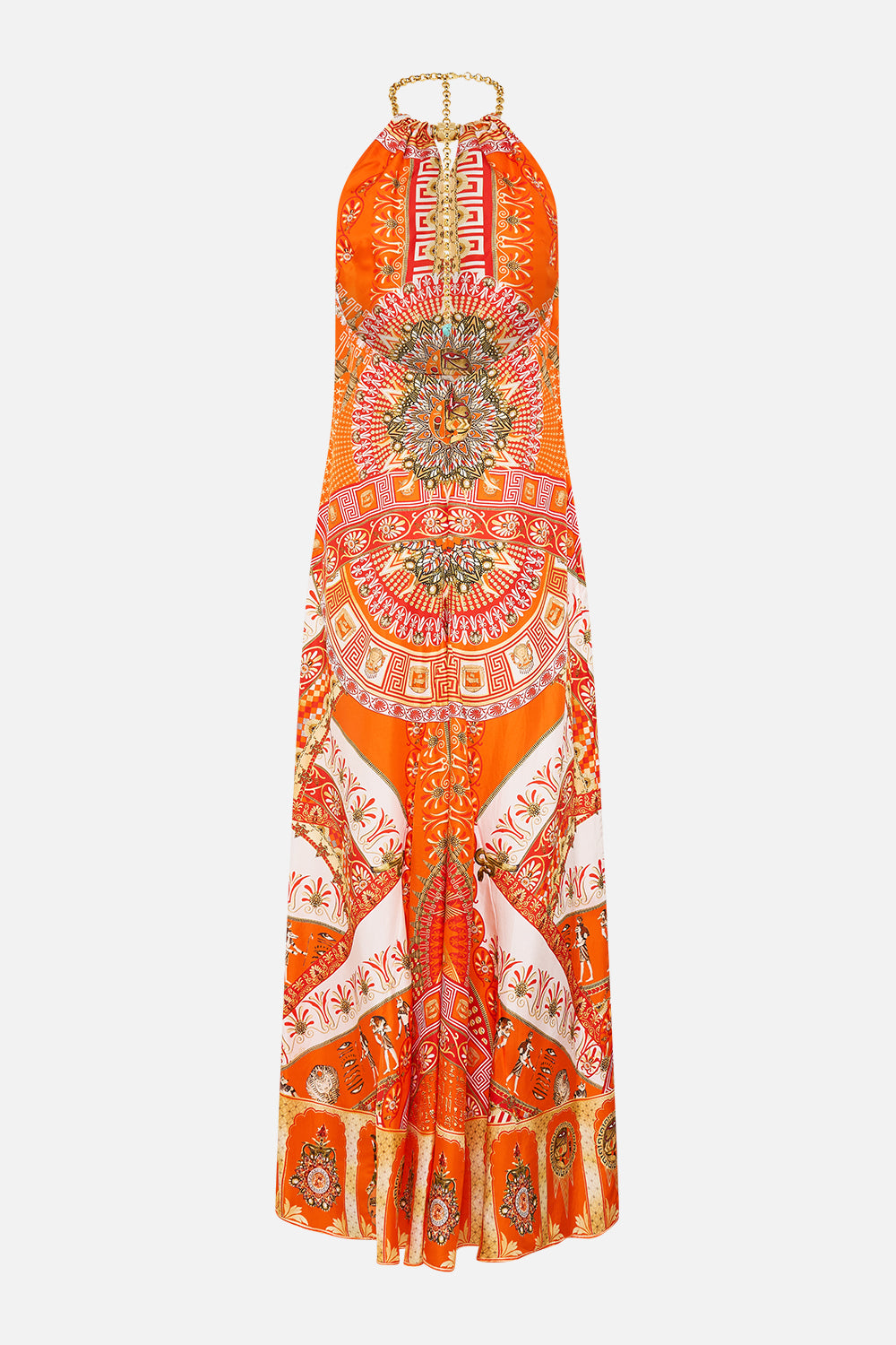 LOW BACK LONG DRESS WITH NECK HARDWARE THE OBELISK GATE