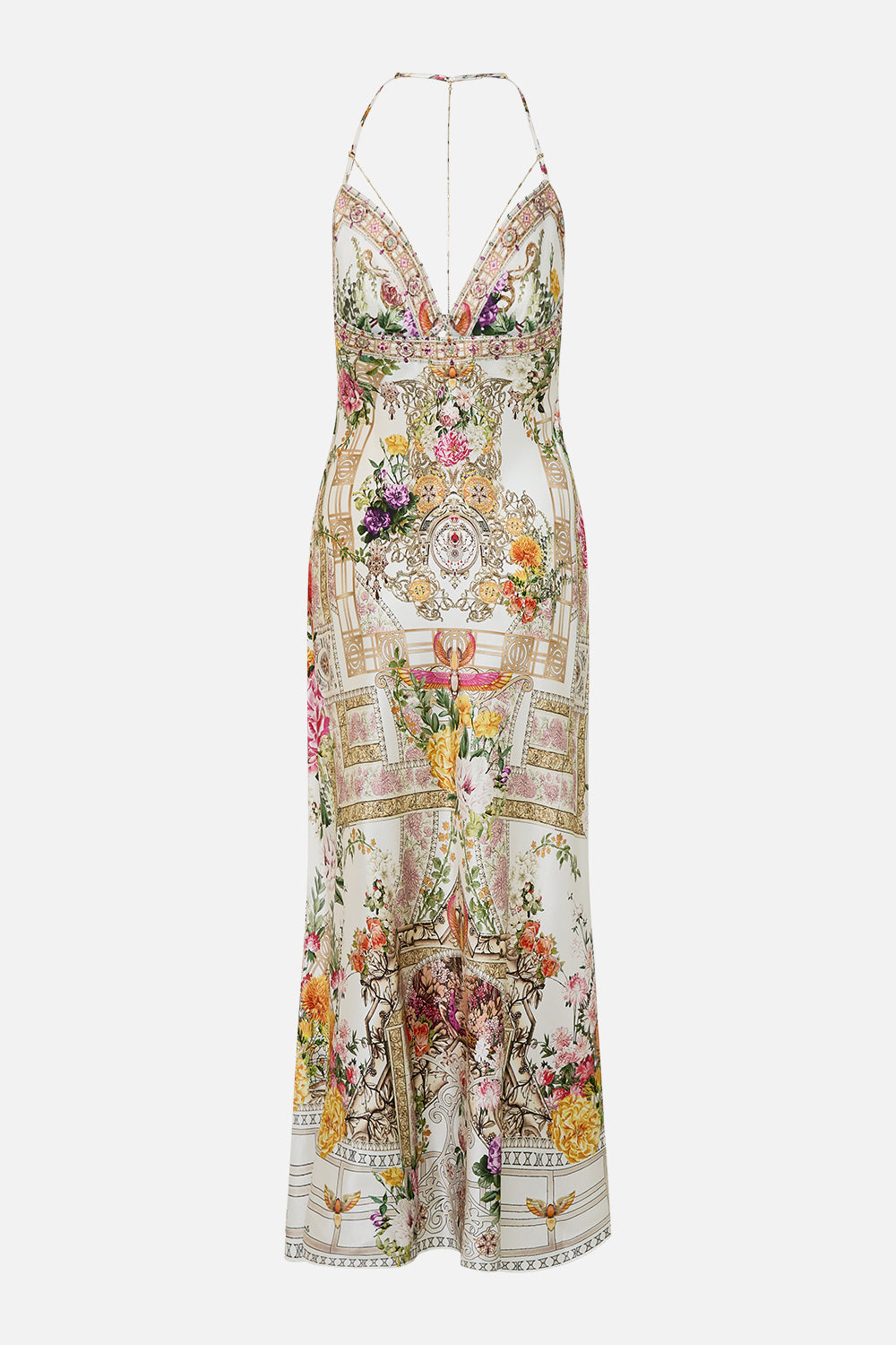 CHAIN DETAIL SLIP DRESS EGYPTIAN ROSE