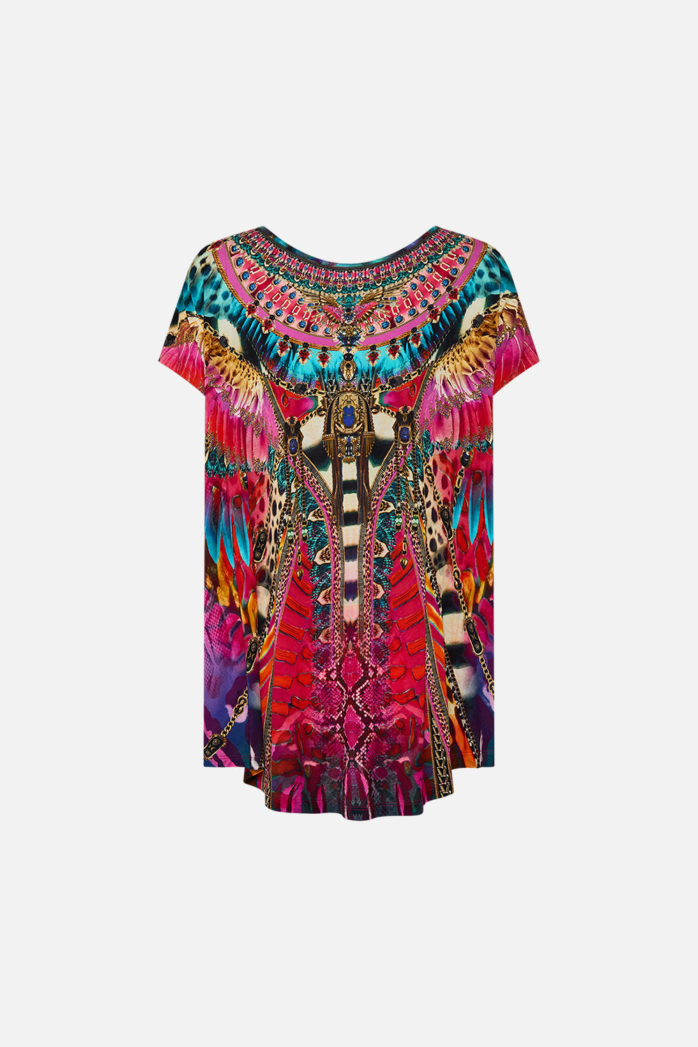 CAMILLA Loose Fit Tee Multi in Sahara Supernatural print.