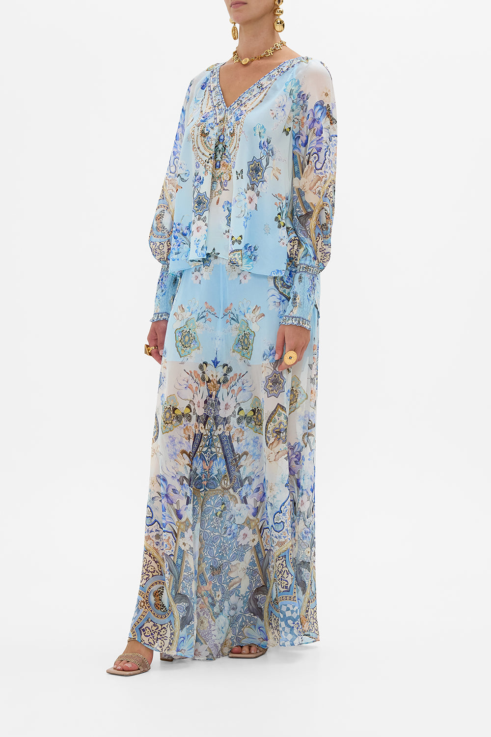 SHIRRED CUFF BLOUSE AL MANIAL PALACE MEMOIRS