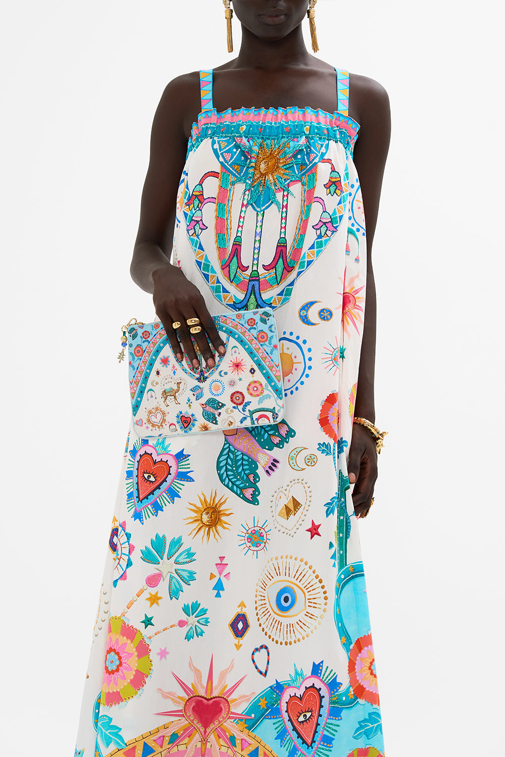 SMALL CANVAS CLUTCH LIVING IN COLOUR