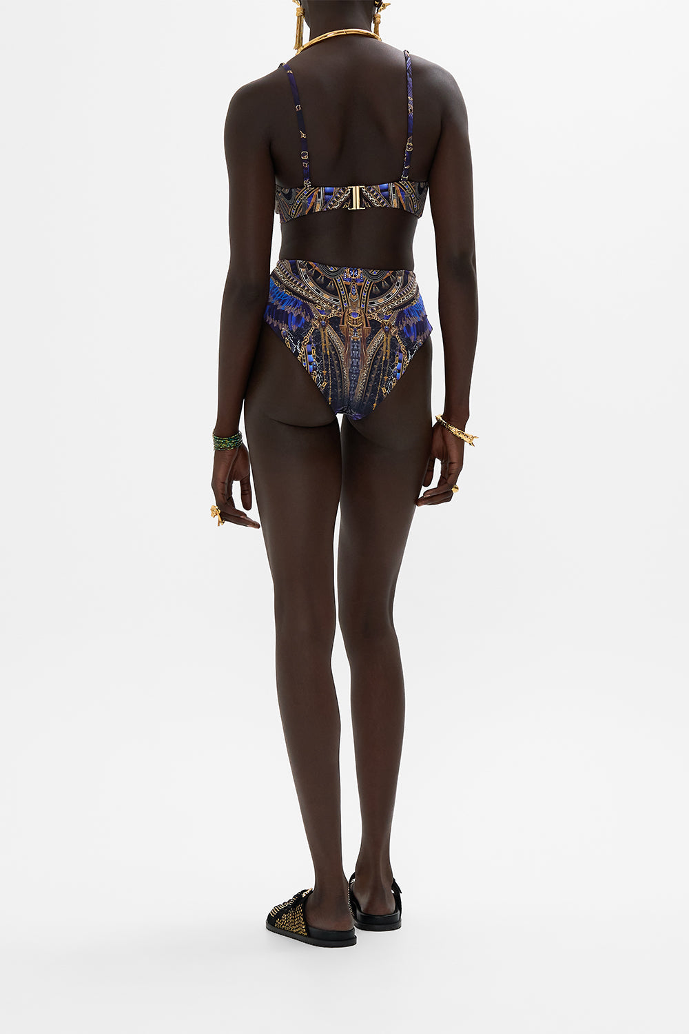 The CAMILLA FLORAL JACQUARD FULL LENGTH BIAS SLIP DRESS LOOM TO TOMB in our  print.