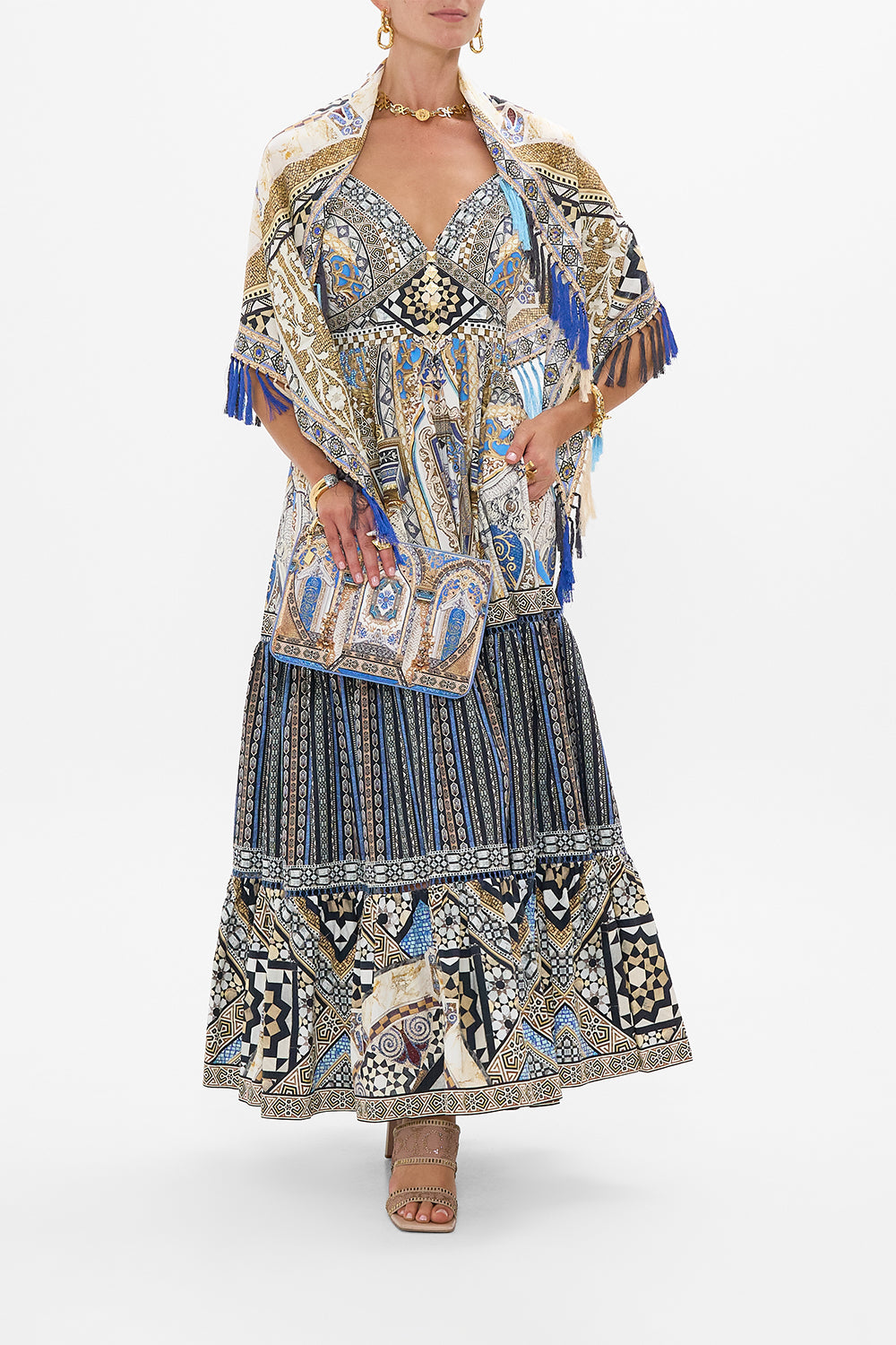 DIAMOND SCARF WITH TASSELS MAKE ME YOUR MOSAIC