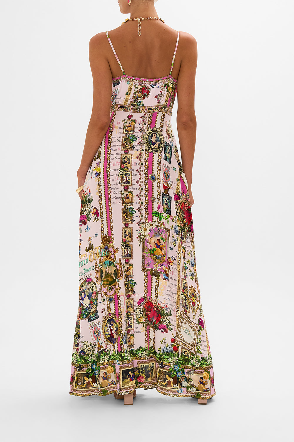 Disney CAMILLA silk maxi dress in My Sweet Snow White print