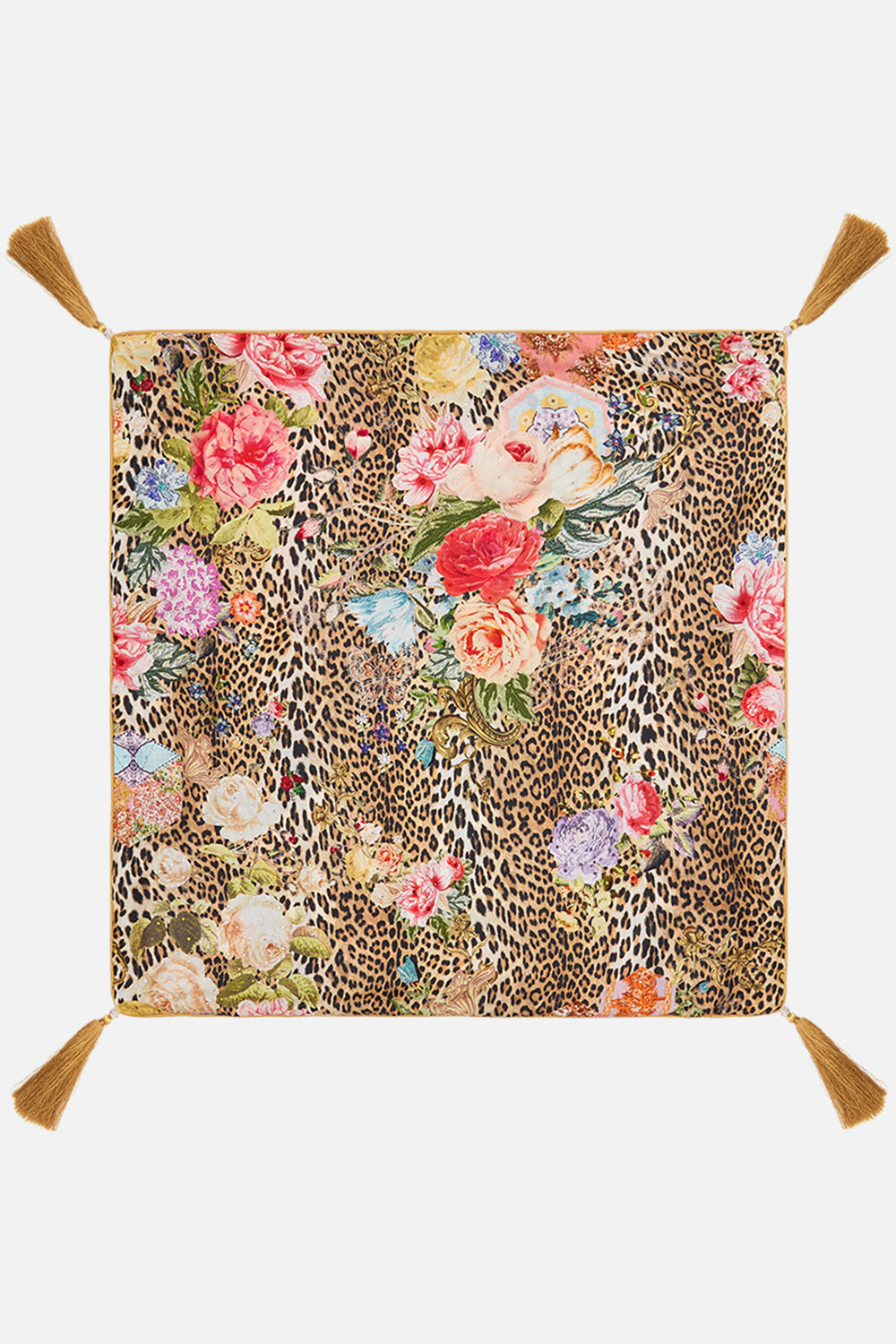 VILLA BY CAMILLA XXC floral large square cushion in Heirloom Anthem.  