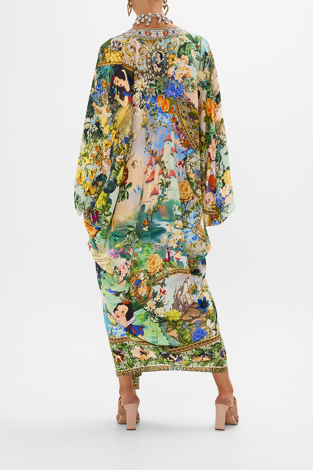 Disney CAMILLA silk kaftan in The Kindest One Of All print