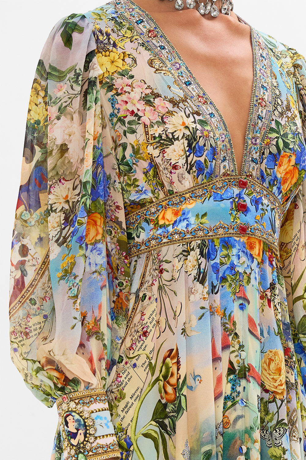 Disney CAMILLA silk maxi dress in The Kindest One of All print 