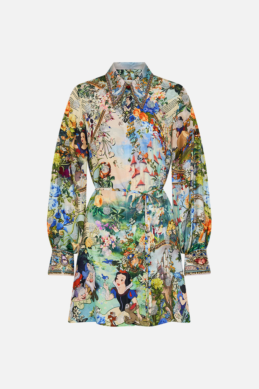 Disney CAMILLA silk shirt dress in the Kindest One Of All print