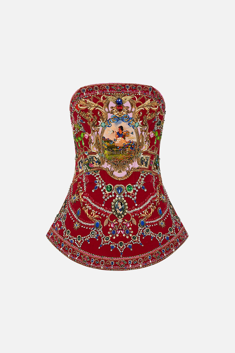 Disney CAMILLA corset in Just One Bite Snow White print