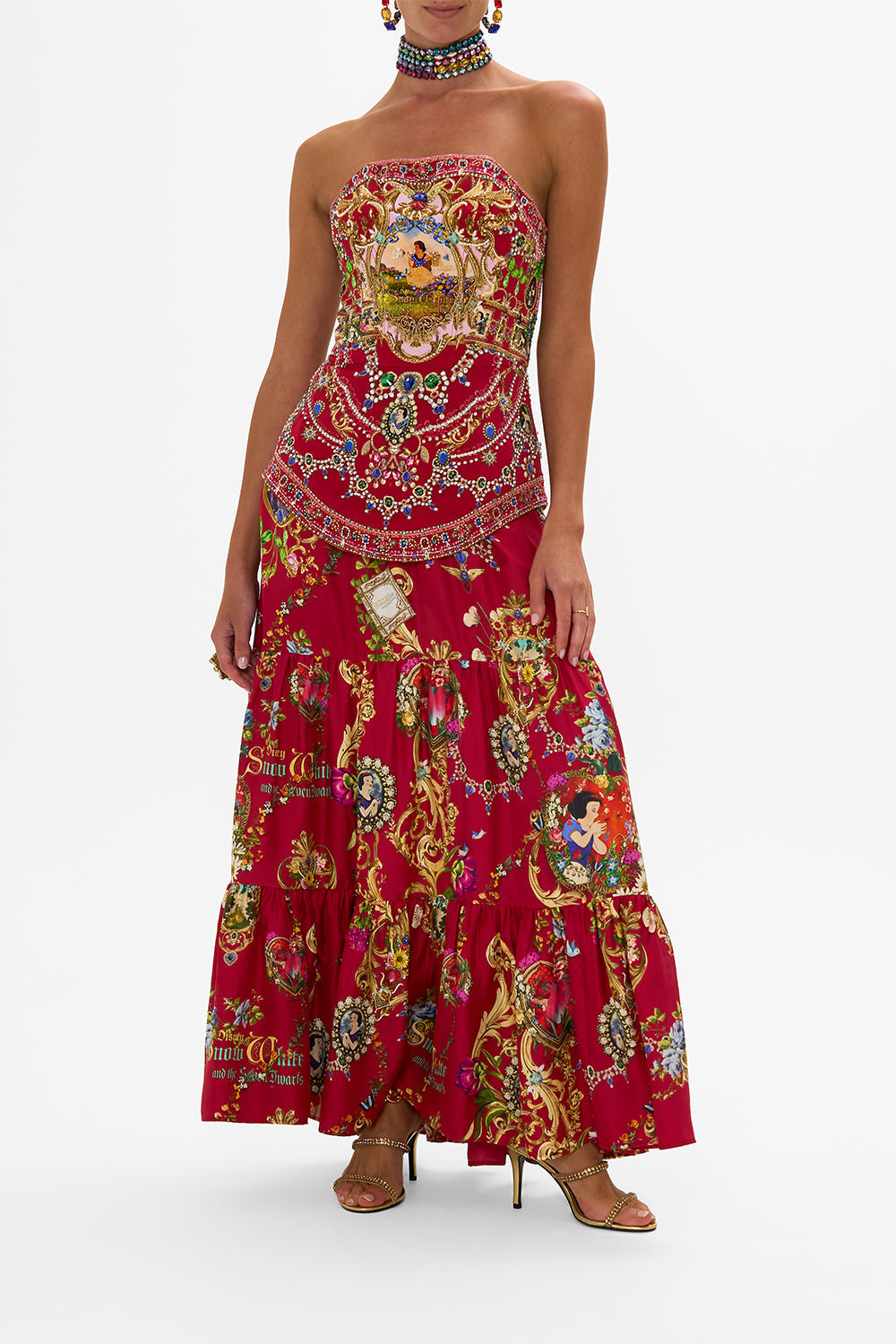 Disney CAMILLA corset in Just One Bite Snow White print