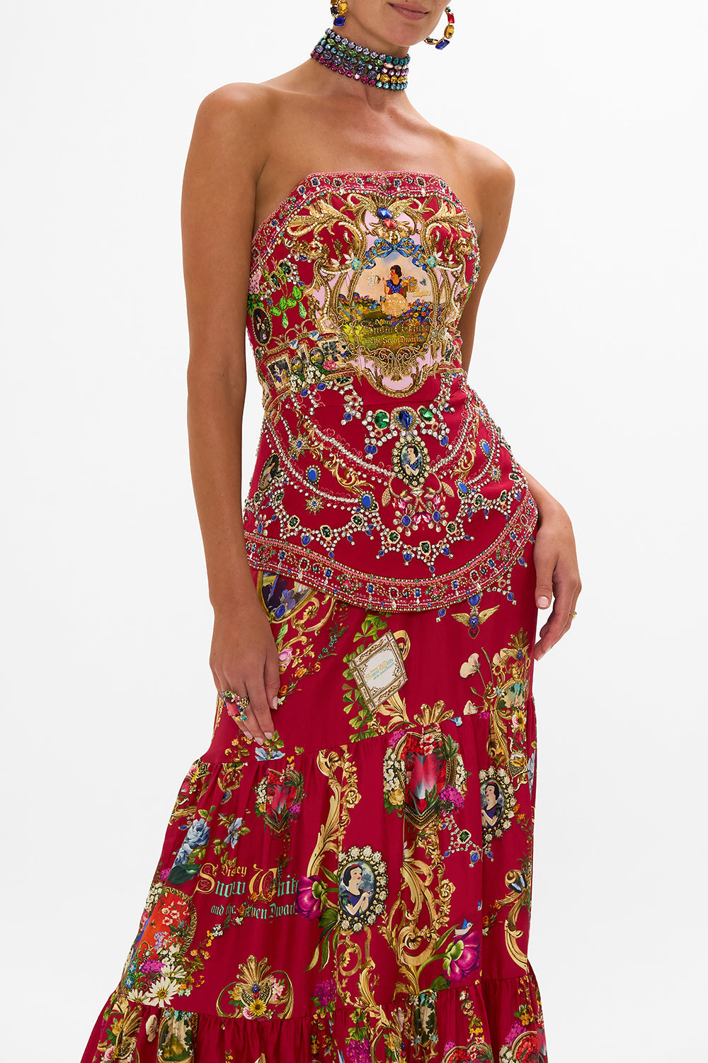 Disney CAMILLA corset in Just One Bite Snow White print