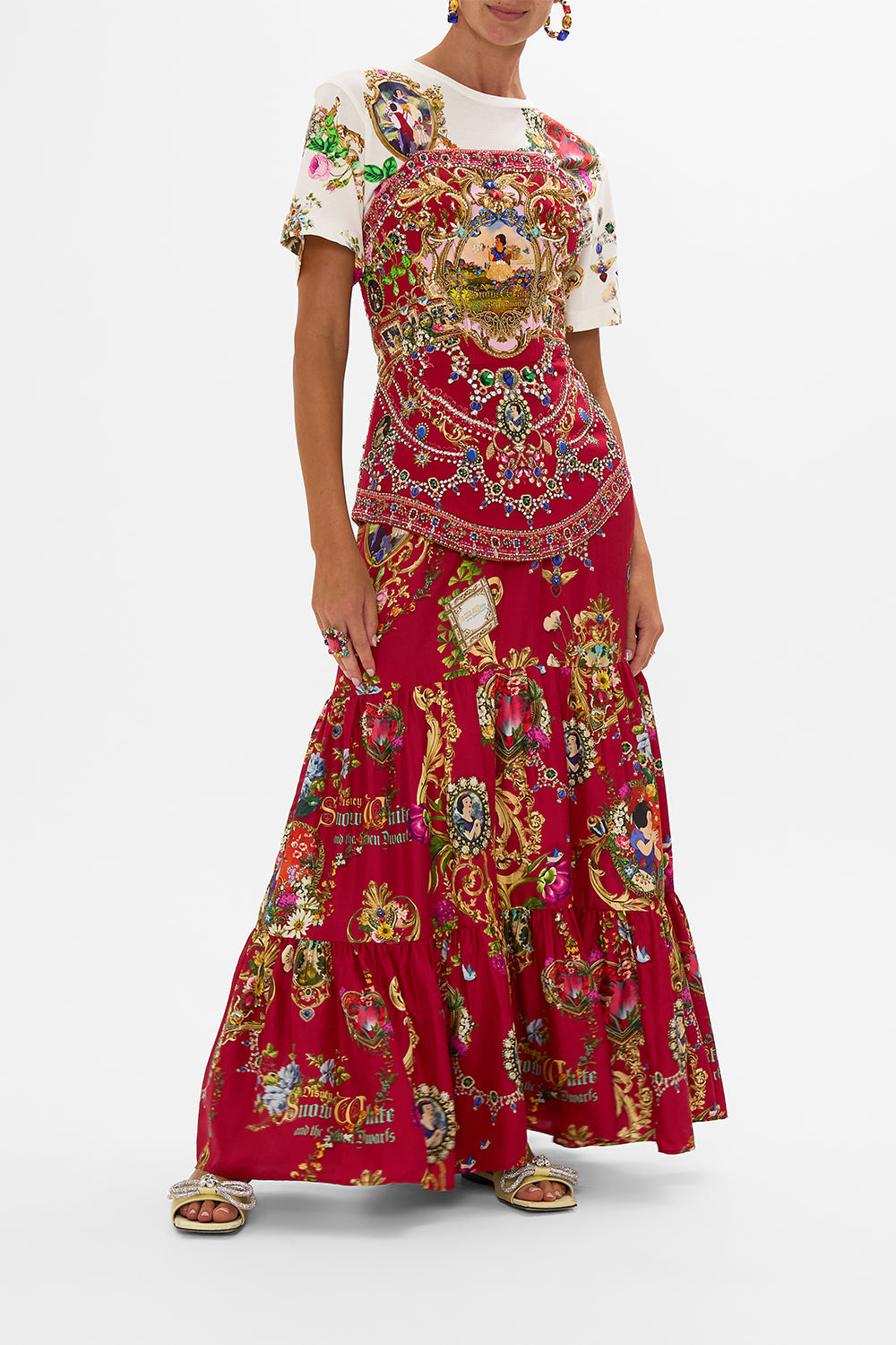 Disney CAMILLA corset in Just One Bite Snow White print