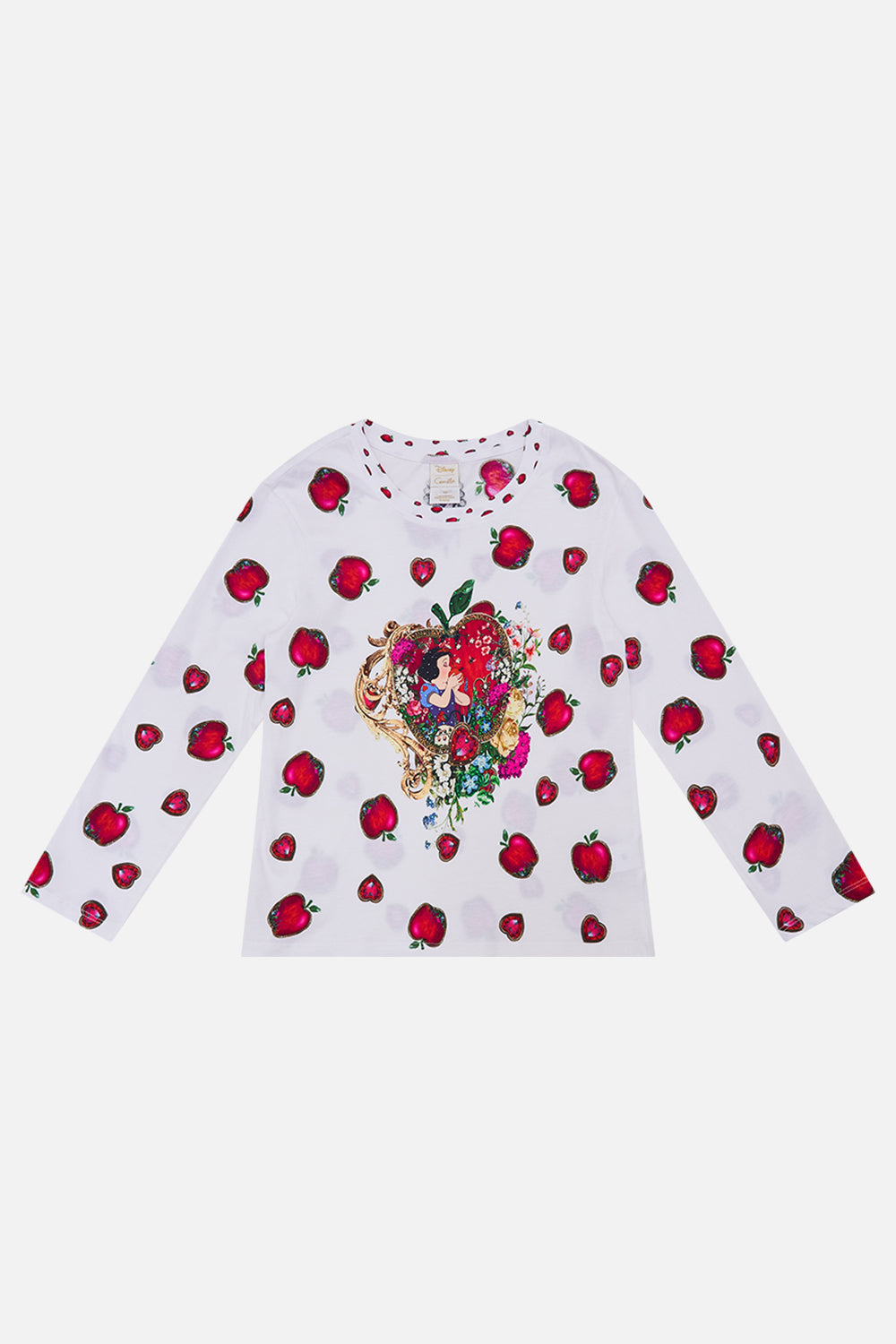 Disney CAMILLA kids long sleeve top in Just One Bite Snow White print