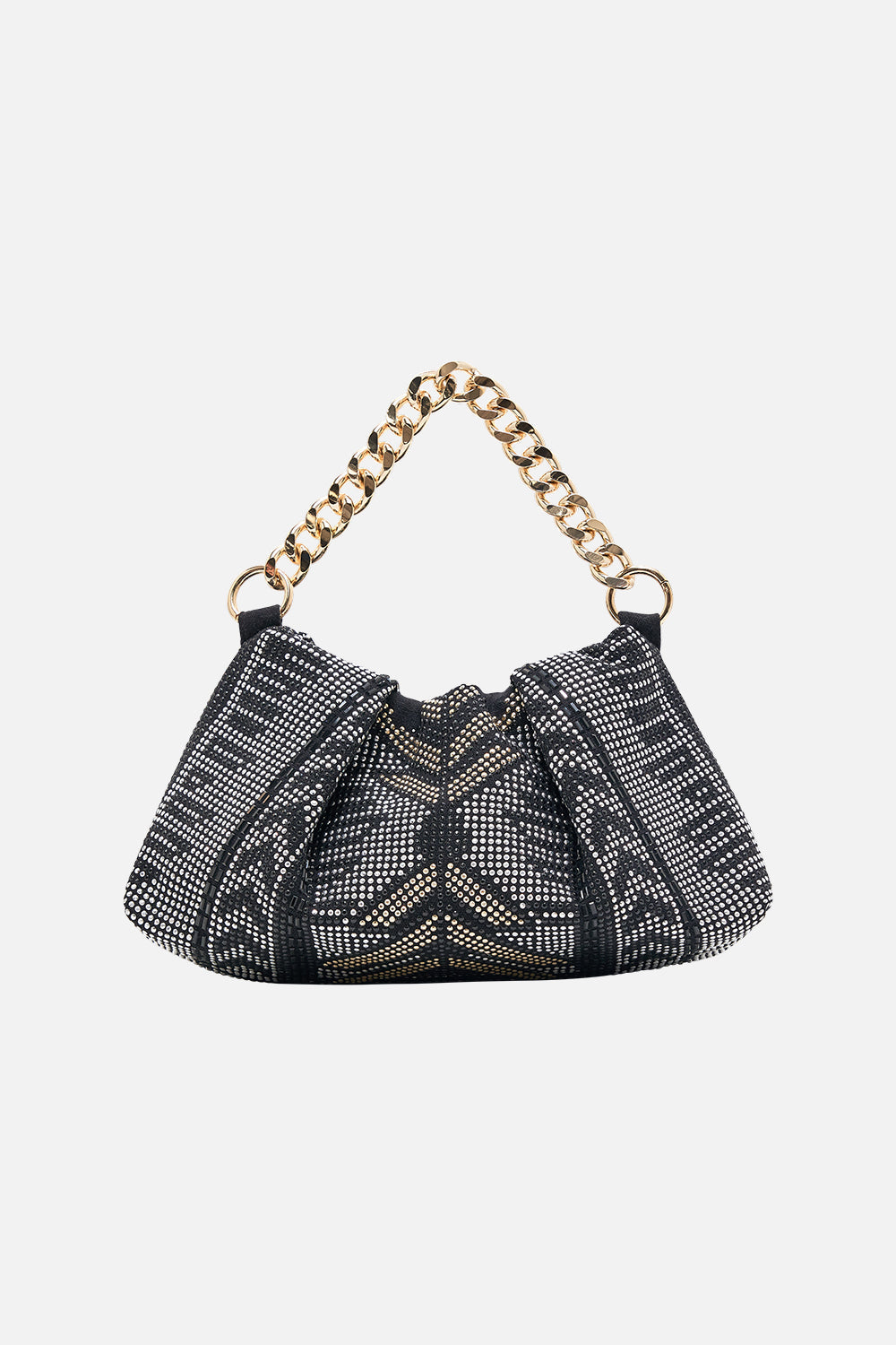 CAMILLA Small Clutch with Chain in Valley of the Queens print