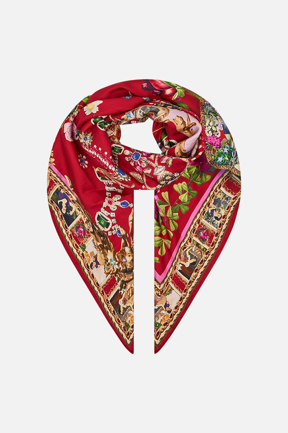 Disney CAMILLA silk scarf in Just One Bite Snow White print