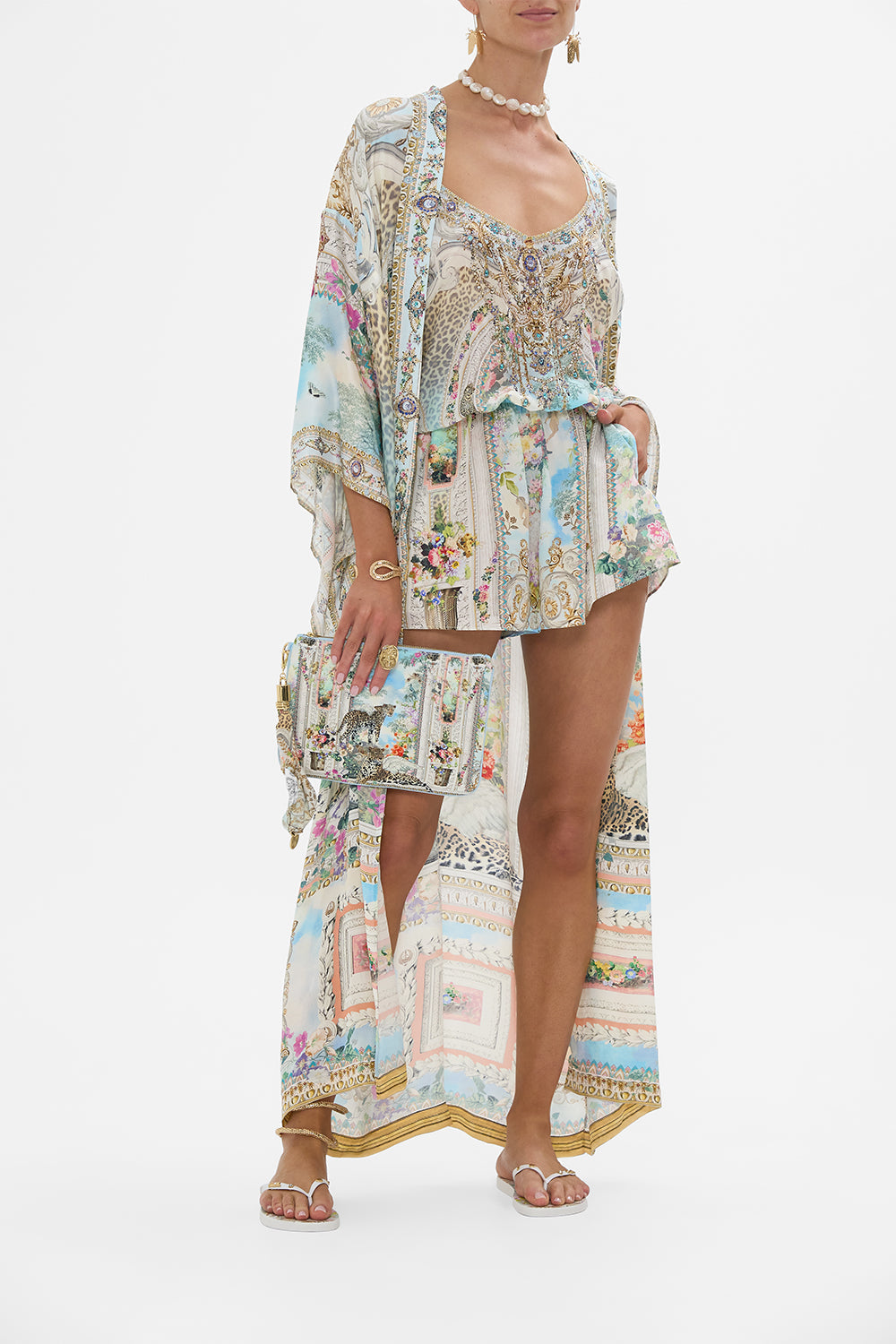 CAMILLA Floral Drop Shoulder Playsuit in We Always Have Alexandria print. 