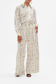 CAMILLA Tuck Front Pant in Valley Of The Queens print