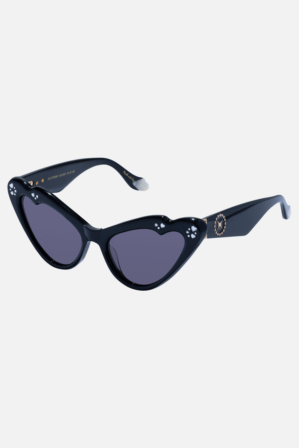 CAMILLA designer black sunglasses in Flutterby