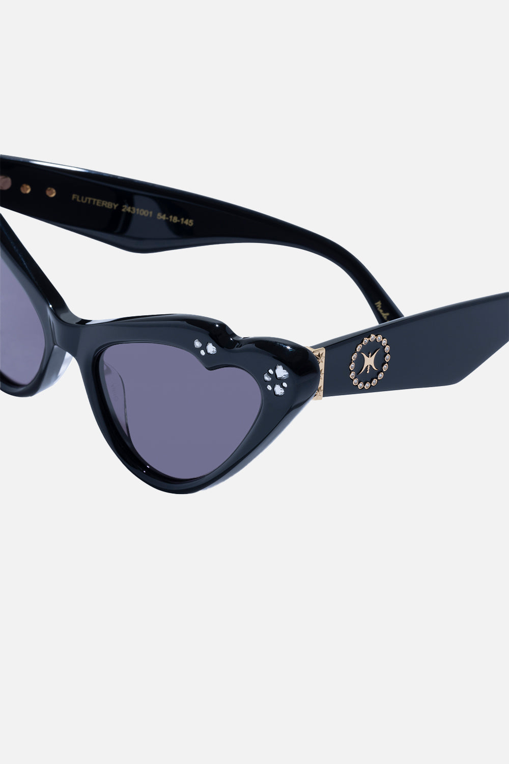 CAMILLA designer black sunglasses in Flutterby